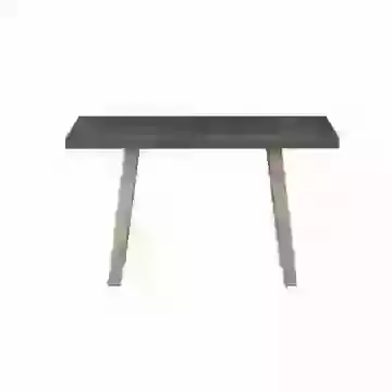 Rectangular Oxidised Metal Finish Console Table